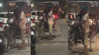 Desi MILF Gives a Handjob Rickshaw Driver's Fat Cock on Crowded Street for Ride Payment