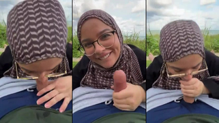 Horny Straight-A Slut In Hijab Moans Like a Total Bitch Sucking Classmate's Cock in Bushes | XXX Video on AllSex.XXX