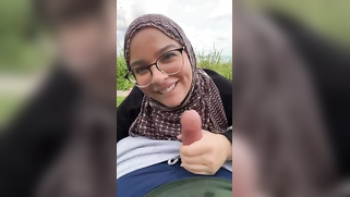 Horny Straight-A Slut In Hijab Moans Like a Total Bitch Sucking Classmate's Cock in Bushes | XXX Video on AllSex.XXX