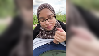 Horny Straight-A Slut In Hijab Moans Like a Total Bitch Sucking Classmate's Cock in Bushes | XXX Video on AllSex.XXX