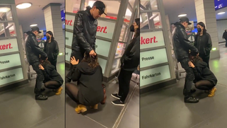 Desi GF Caught Giving BF Blowjob in Mumbai Metro Station