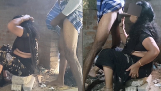 Horny Dude Stuffing His Thick Cock Down Desi MIL's Thirsty Throat in Barn | XXX Video on AllSex.XXX