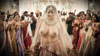 Desi bride pops out fat fuckin' jugs for horny guests, cuck groom boils watchin' her slutty show | XXX Video on AllSex.XXX