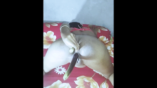 Horny Desi Bitch Double Fucks Her Pussy And Asshole With Eggplants Home Alone | XXX Video on AllSex.XXX