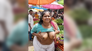 Desi Market Aunty Releases Massive Tits In Bustling Vegetable Market | XXX Video on AllSex.XXX