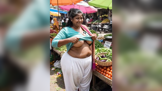 Desi Market Aunty Releases Massive Tits In Bustling Vegetable Market | XXX Video on AllSex.XXX