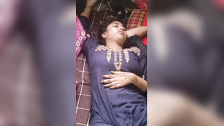 Pervy Brother Beats His Meat While Spying On His Desi Sis's Naked Tits As She Sleeps | XXX Video on AllSex.XXX