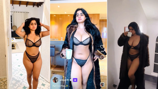 Curvy Desi Instagram Whore's Shilpa Fit Leaked Naked MMs Video, She Poses For BF