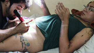 Leaked MMs, Spy Cam Catches Indian Aunty Getting Her Naked Twat Tattooed in Parlor | XXX Video on AllSex.XXX