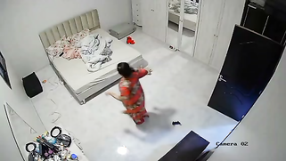 Spicy Desi MILF Leaked on Hacked CCTV — Busty Babe Strutting Nude & Wet