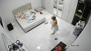 Spicy Desi MILF Leaked on Hacked CCTV — Busty Babe Strutting Nude & Wet