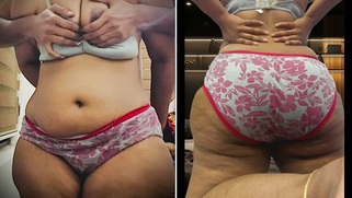 The fat ass of the hotwife is shown to her husband in the video | XXX Video on AllSex.XXX