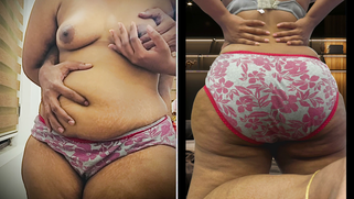 The fat ass of the hotwife is shown to her husband in the video | XXX Video on AllSex.XXX