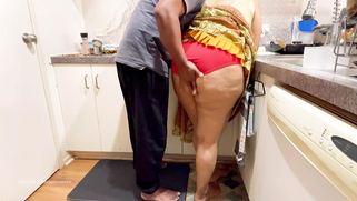 Indian Couple Romance in the Kitchen - Saree Sex - Saree lifted up, Ass Spanked Boobs Press | XXX Video on AllSex.XXX