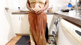 Indian Couple Romance in the Kitchen - Saree Sex - Saree lifted up, Ass Spanked Boobs Press | XXX Video on AllSex.XXX