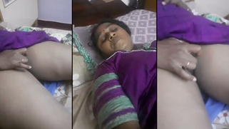 An old woman masturbating on camera and using dirty language with her nephew