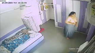 Leaked CCTV Cam — Stacked Desi Aunty Drying Her Big Juicy Jugs Naked AF | XXX Video on AllSex.XXX