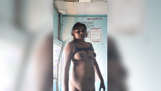 Leaked MMs - Submissive Auntie Strips Buck-Ass Naked In Train Shitter For Her Horny Master | XXX Video on AllSex.XXX