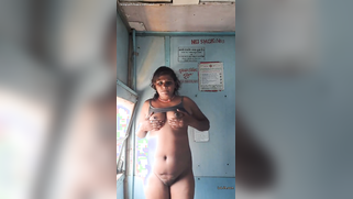 Leaked MMs - Submissive Auntie Strips Buck-Ass Naked In Train Shitter For Her Horny Master | XXX Video on AllSex.XXX