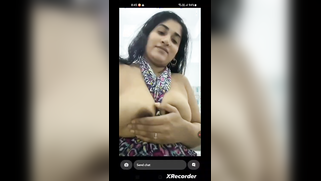 Leaked MMs - Horny Desi Bhabhi Squeezes Her Juicy Tits on Selfie Cam for Her Lucky BF POV