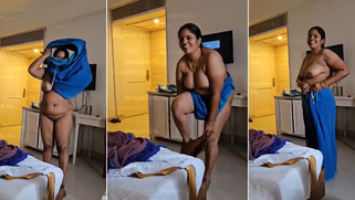 Big Booty Aunty Secretly Filmed Naked by Her Freaky Nephew Then Leaked Online