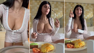 Lebanon Whore - Mia Khalifa Morning Breakfast Tease Video Leaked | XXX Video on AllSex.XXX