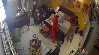 Wealthy Indian Auntie Caught On Hacked Cam Strolling Nude, Big Booty And Tits Out