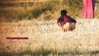 This Fat-Assed Auntie Squat & Spray Piss From Her Hairy Cunt Out In The Open | XXX Video on AllSex.XXX