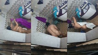Hidden Cam Catches Slutty Desi Aunty Next Door Soaping Up Her Big Fat Tits in Shower | XXX Video on AllSex.XXX