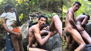 Horny Local Dude Shares His Thick Indian Girlfriend With His Best Bud Outdoors