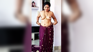 Leaked MMs! Desi Sugar Aunty Drops Sari, Flaunts Fat Tits For Her Out-Of-Town Hubby | XXX Video on AllSex.XXX