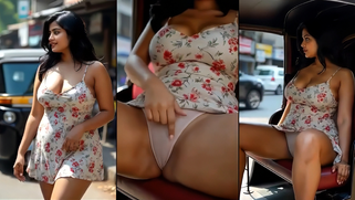 Leaked MMs, Indian Babe Spreads Her Juicy Cunt In A Rickshaw Riding Through Traffic