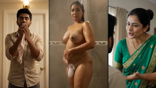 Perv Son-In-Law Peeks At His Naked MILF Mother-In-Law Showering And Gets Busted