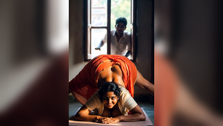 Pervy Lil Punk Spies Thru Window, Thicc Indian Auntie Shows Off Her Sloppy Cunt