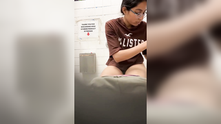 Horny Indian Slut Caught Squattin n Pissin Her Juicy Cunt in Dirty College Toilet