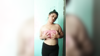 Slutty Desi MILF Strips Down And Shows Off Her Huge Sweaty Boobs In The Mirror | XXX Video on AllSex.XXX