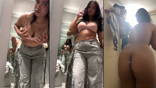 Cock Hungry Desi Student Bares Her Perky Tits On Cam Inside The Mall Changing Room
