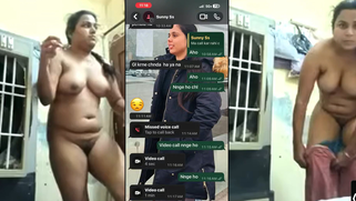 Naughty Desi Bitch Fingers Her Wet Cunt on Video Call While BF Jerks His Fat Cock