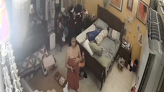 Sneaky CCTV Leak Catches Freaky Aunty Naked as Hell, Shaking Her Titties at Home | XXX Video on AllSex.XXX