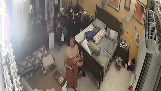 Sneaky CCTV Leak Catches Freaky Aunty Naked as Hell, Shaking Her Titties at Home | XXX Video on AllSex.XXX