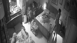 CCTV: Slutty Aunty Roams Bare-Naked Around Crib, Hacked Cam Films Every Inch Wet; Video Is Viral