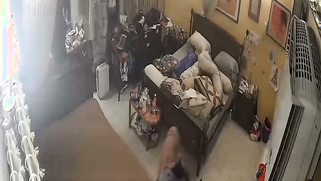 CCTV: Nasty Thicc Auntie Roams Bare-Ass Naked At Home, Leaked CCTV Footage Goes Viral