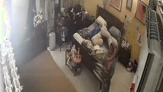 CCTV: Nasty Thicc Auntie Roams Bare-Ass Naked At Home, Leaked CCTV Footage Goes Viral