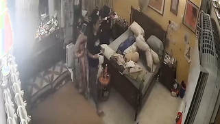 CCTV: Nasty Thicc Auntie Roams Bare-Ass Naked At Home, Leaked CCTV Footage Goes Viral
