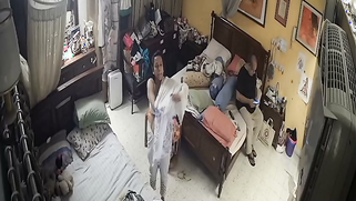 CCTV: Bootylicious Auntie Struts Naked Around The House, Hacked Security Cam Goes Viral