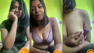 Horny Desi Mumbai College Slut Flashes BF Fat Juicy Tits & Bald Pussy on Video Call