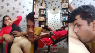 Pathetic Loser Hairdresser Bitch Forced to Eat His Boss's Sloppy Cunt for Job - Leak Desi Mms