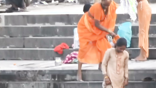 Dirty Voyeur Records Slutty Aunties Bathing Nude And Flashing Big Boobs At Ganga