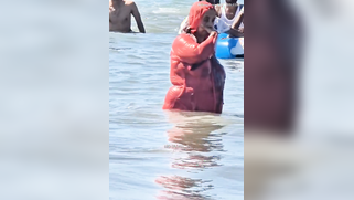 Horny Voyeur Spies On Busty Aunties Skinny Dipping And Bouncing Big Tits On Beach | XXX Video on AllSex.XXX