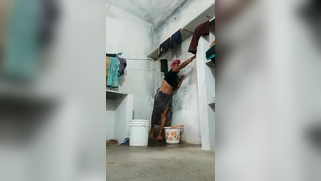Sneaky Perv Son Rigs Hidden Shower Cam and Catches His Busty Indian Mom Buck Ass Naked